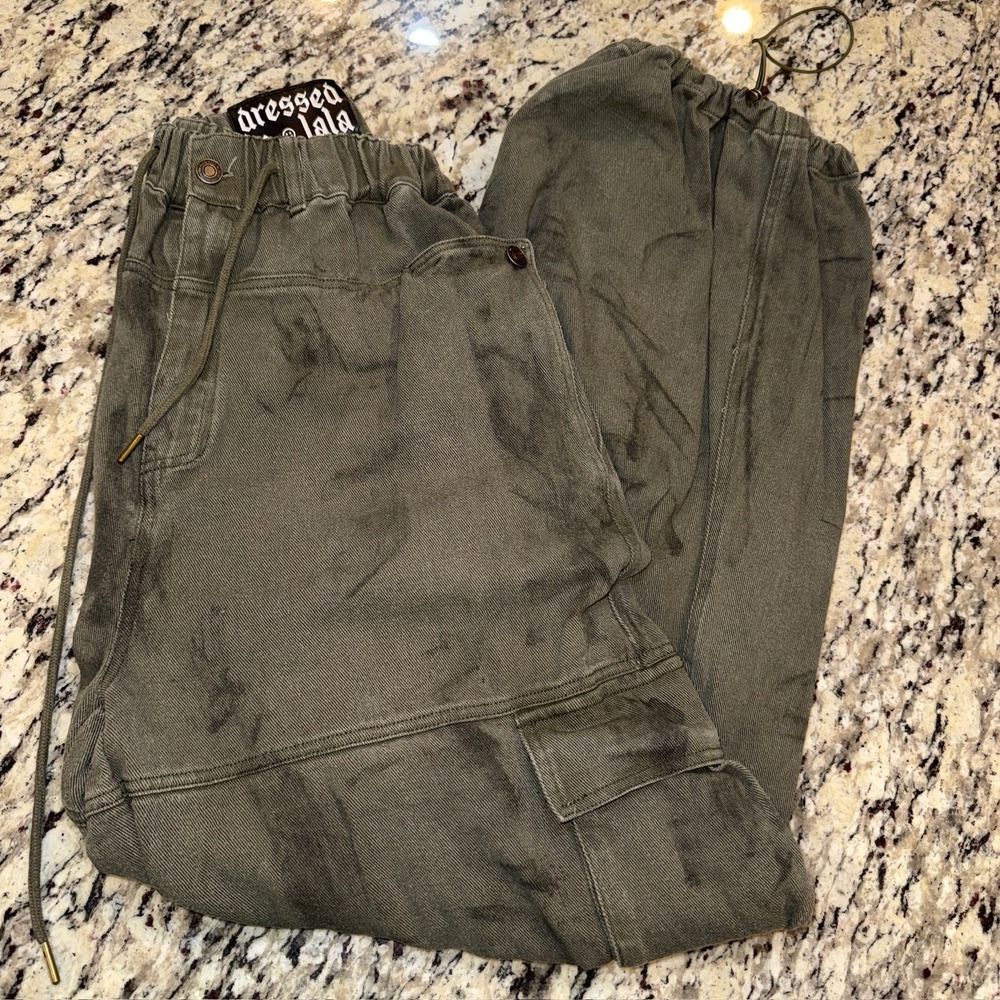 Dressed In LALA Canvas Parachute Pants Streetwear Sz M Oversized Hip Hop - Picture 12 of 16